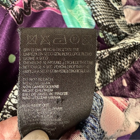 CUSTO BARCELONA Vintage 90s Y2K Artsy Print Sleeveless Dress Purple Blue Size S - Picture 11 of 12